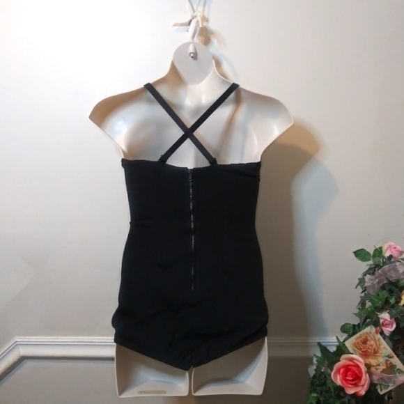 Vintage Rare 1950's Jantzen Black Ruched Front One-Piece Pin-Up Style Swimsuit - Picture 4 of 12